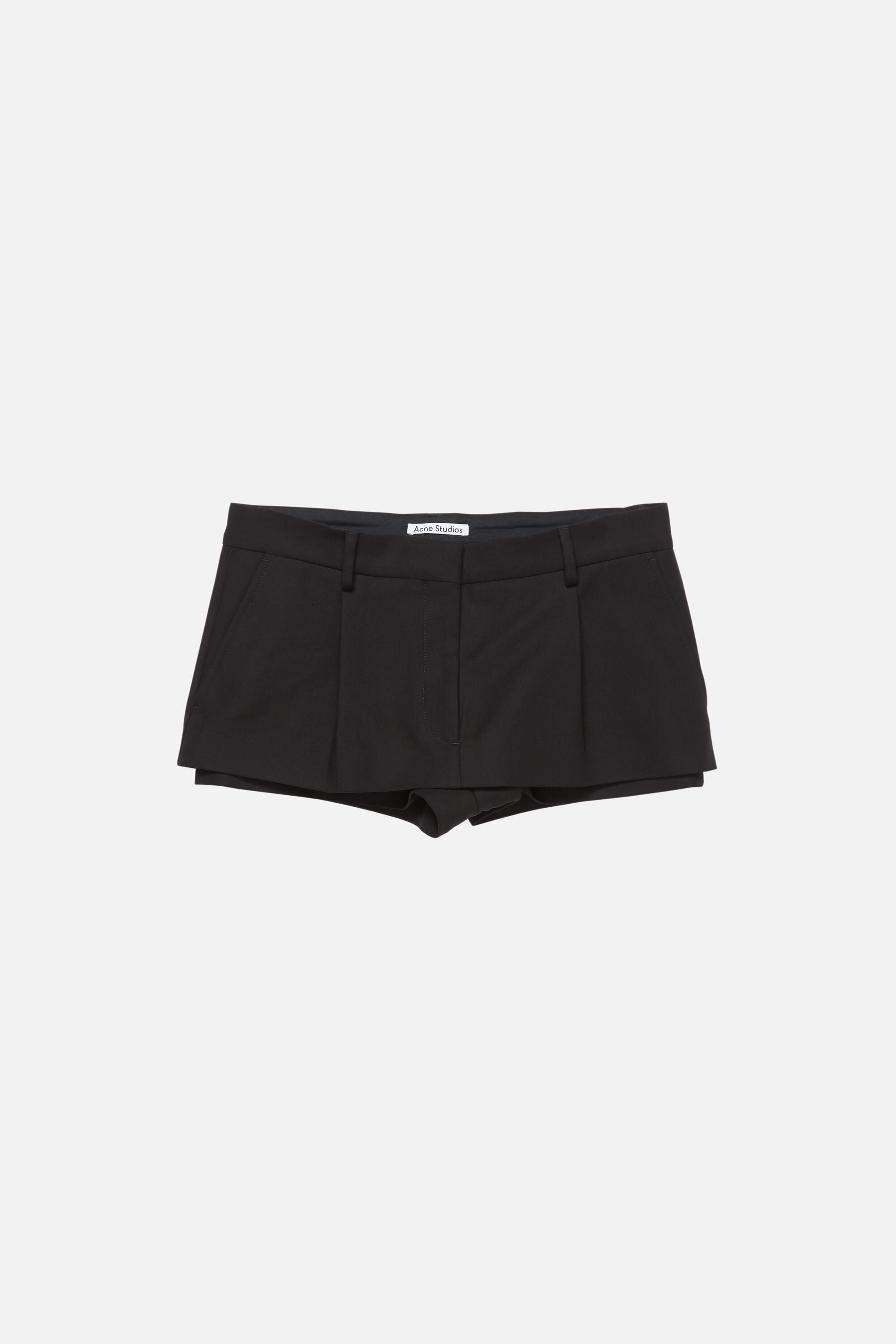 Acne Studios - レイヤードミニスカート - ブラック