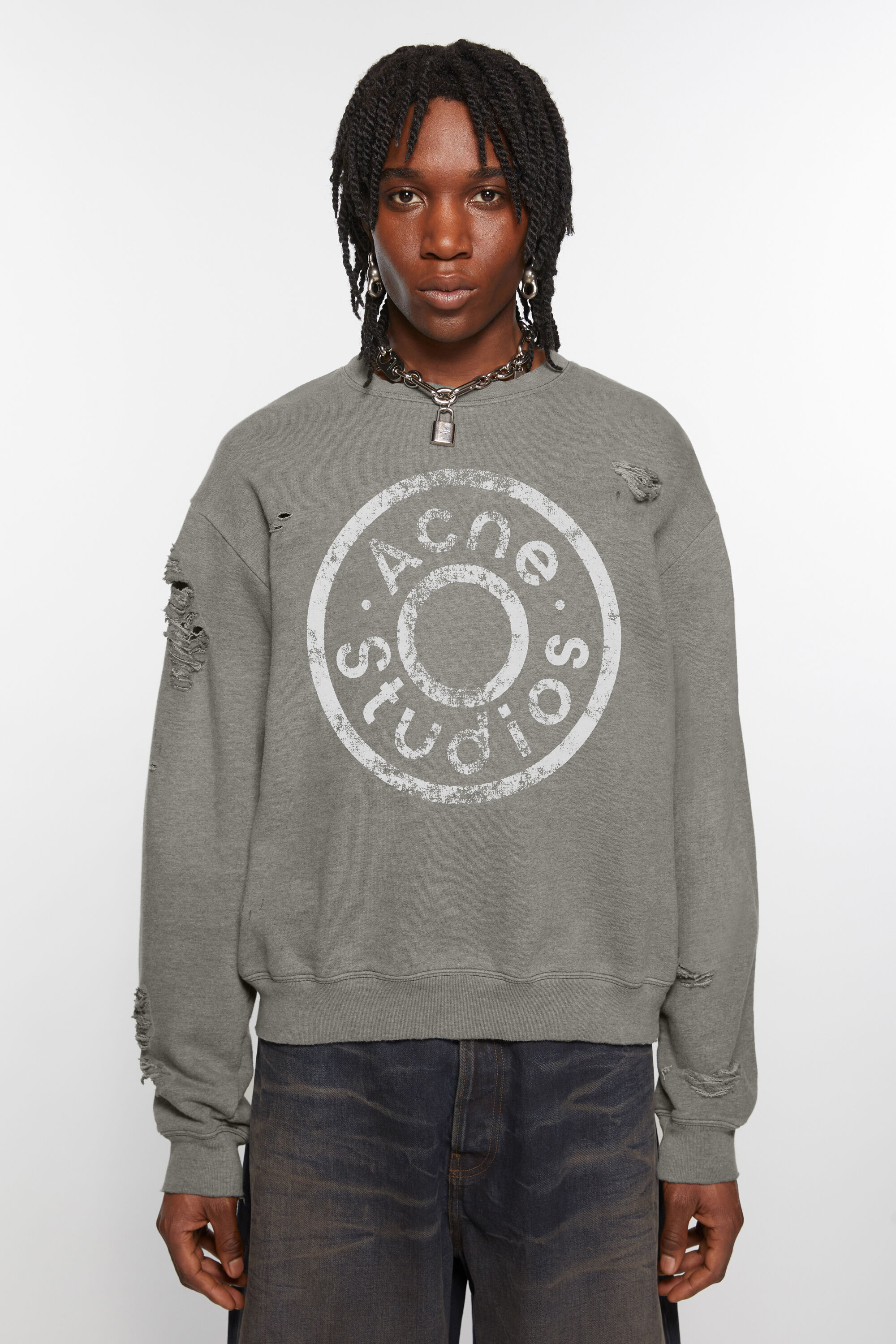 Acne Studios - Sweater printed logo - Moss Green