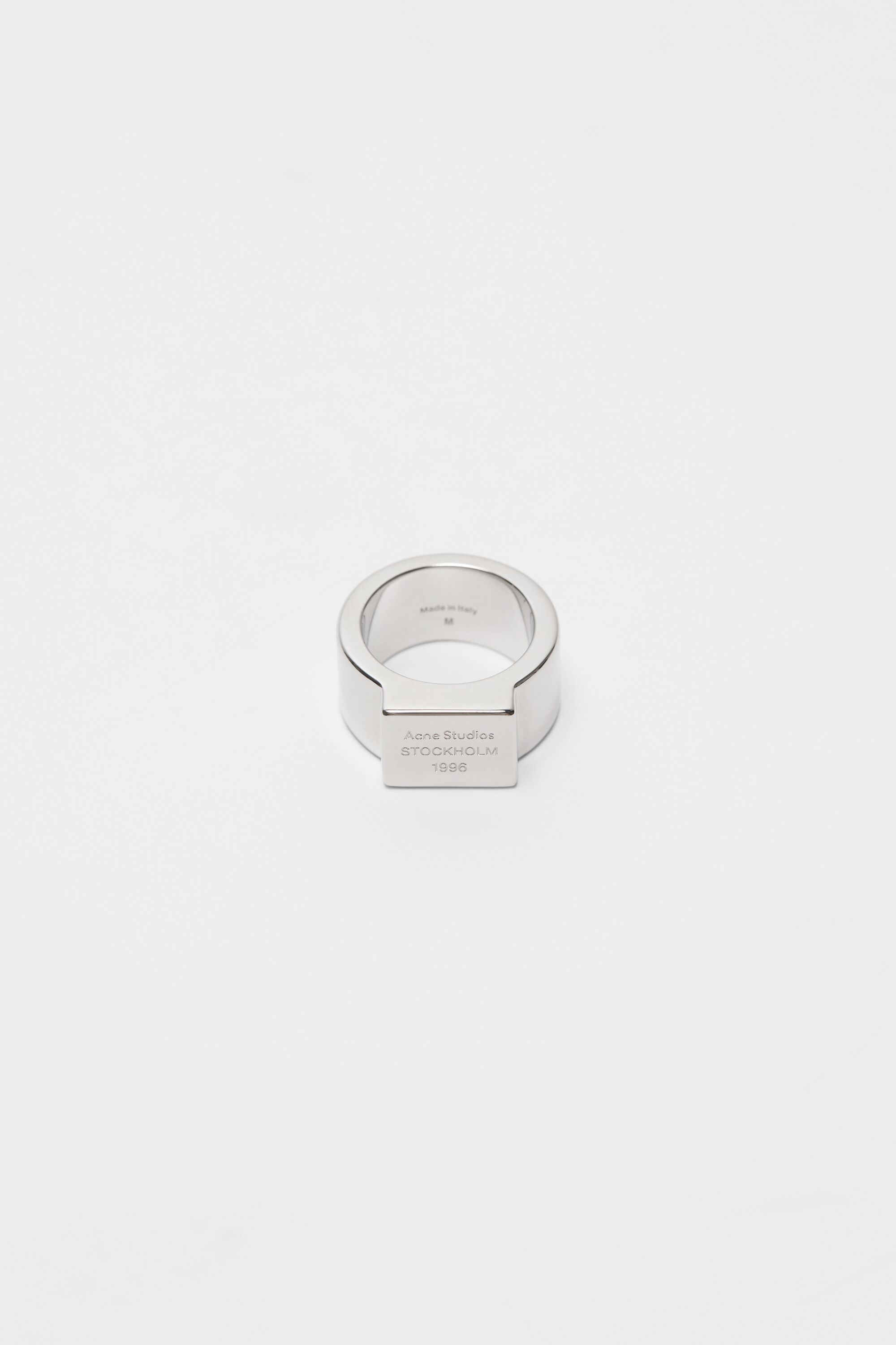 Acne Studios - エングレーブロゴ入りシグネットリング - シルバー