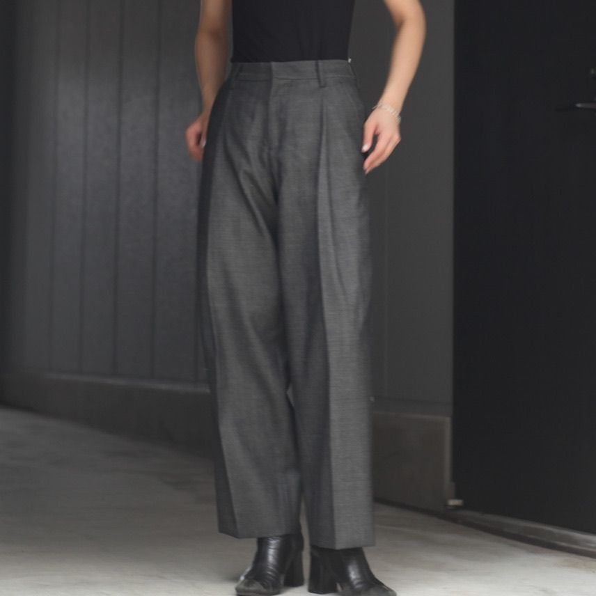 NEONSIGN - 【残り一点】Wide Denim Slacks(WOOL BLACK) | ACRMTSM