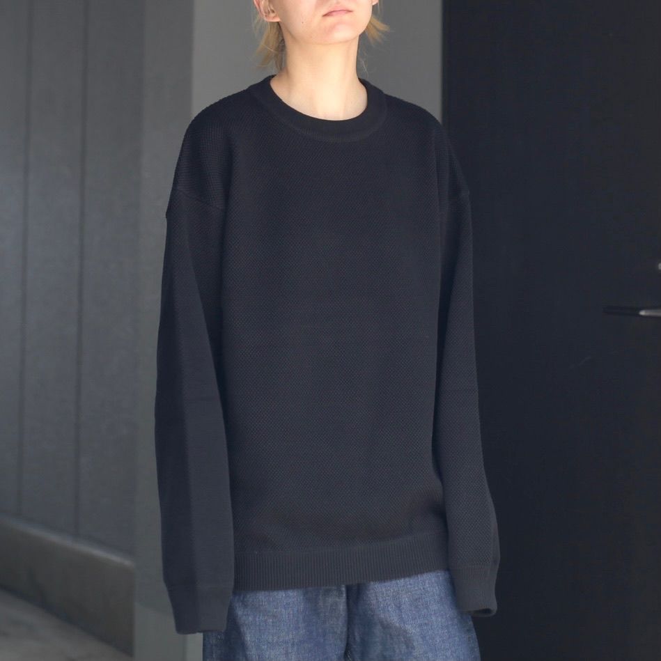 crepuscule - 【再販売通知受付可能】Moss Stitch L/S Sweat | ACRMTSM