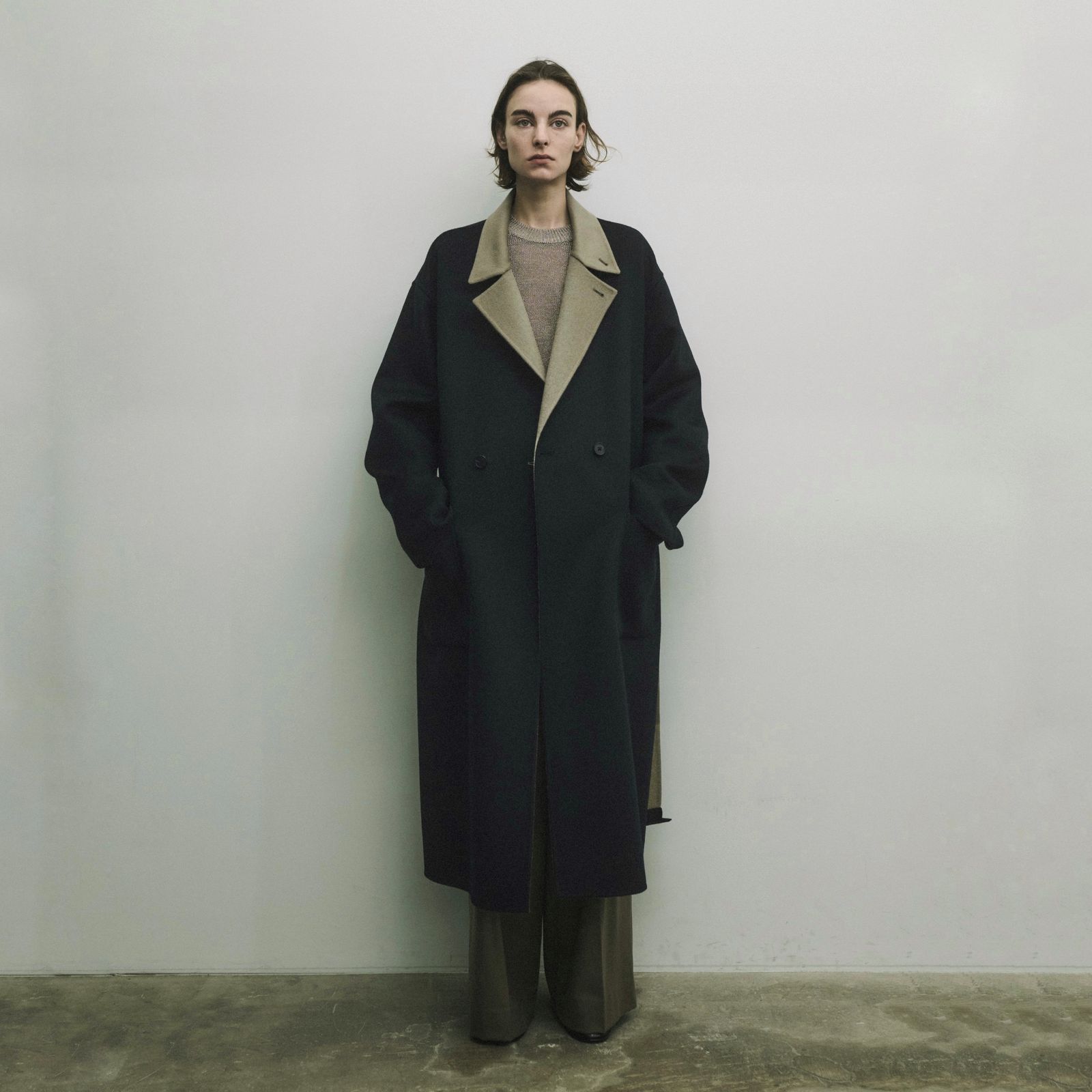 値下げ不可】LEMAIRE ウール×コットン リバーシブルコート