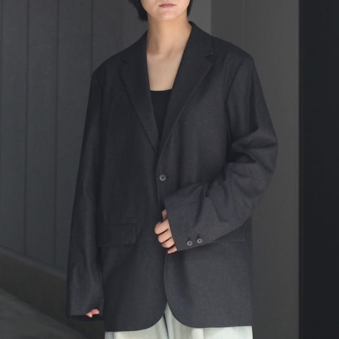 ATON - 【残り一点】Merino College Flannel Tailored Jacket