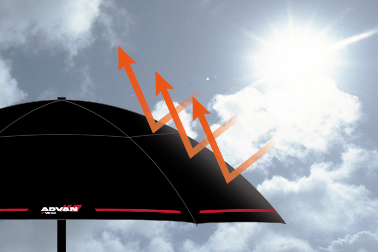 希少 YOKOHAMA ADVAN アドバン 傘 黒/赤 晴雨兼用 希少 YOKOHAMA ADVAN