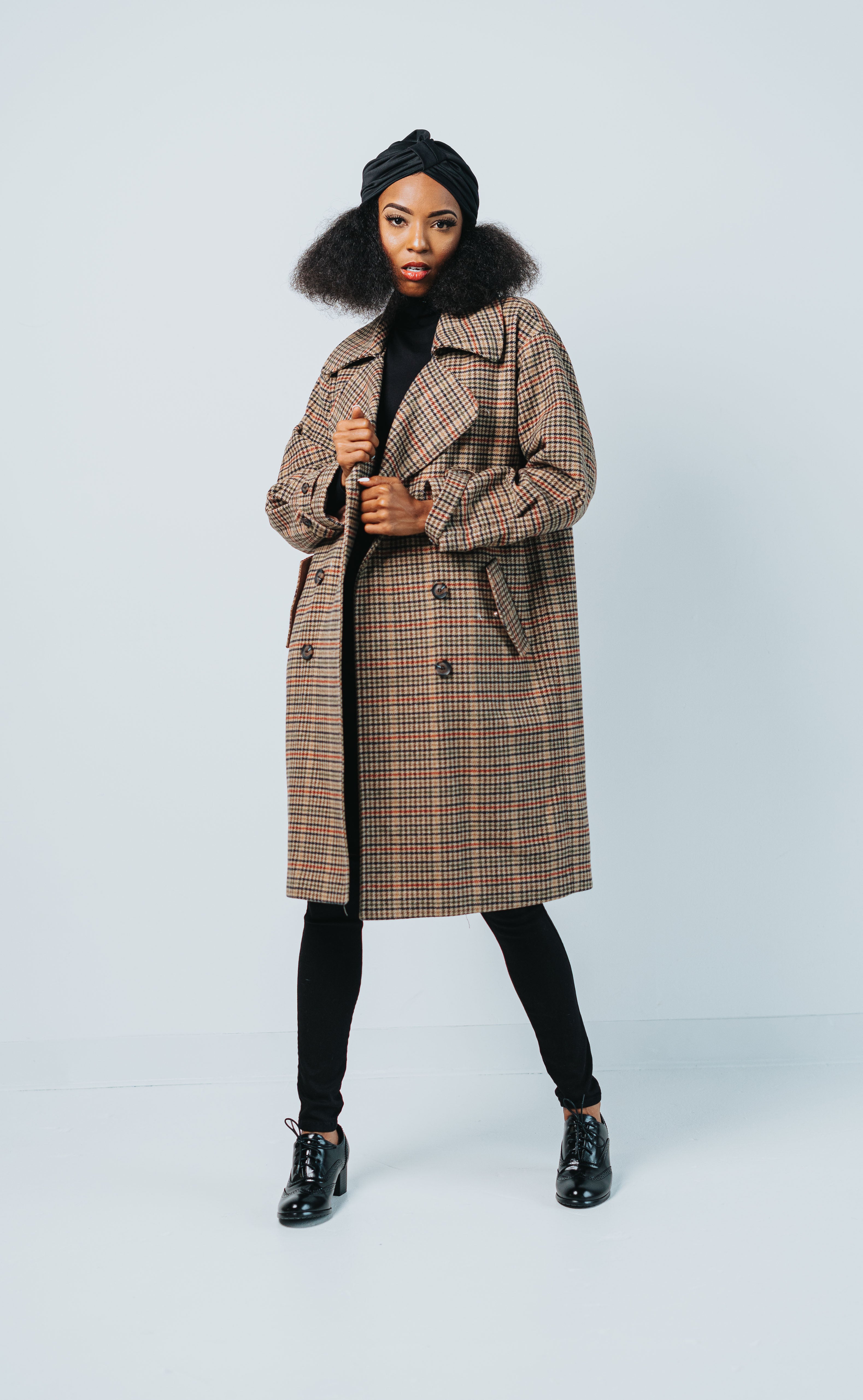 WOOL PLAID COAT – Adara