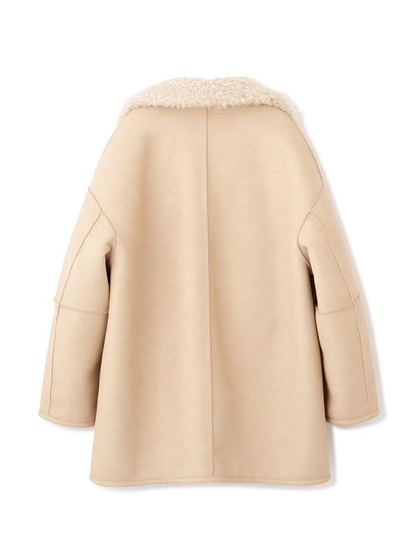 ETRE TOKYO - リバーシブルムートンミドルコート - BEIGE | ADDICT WEB