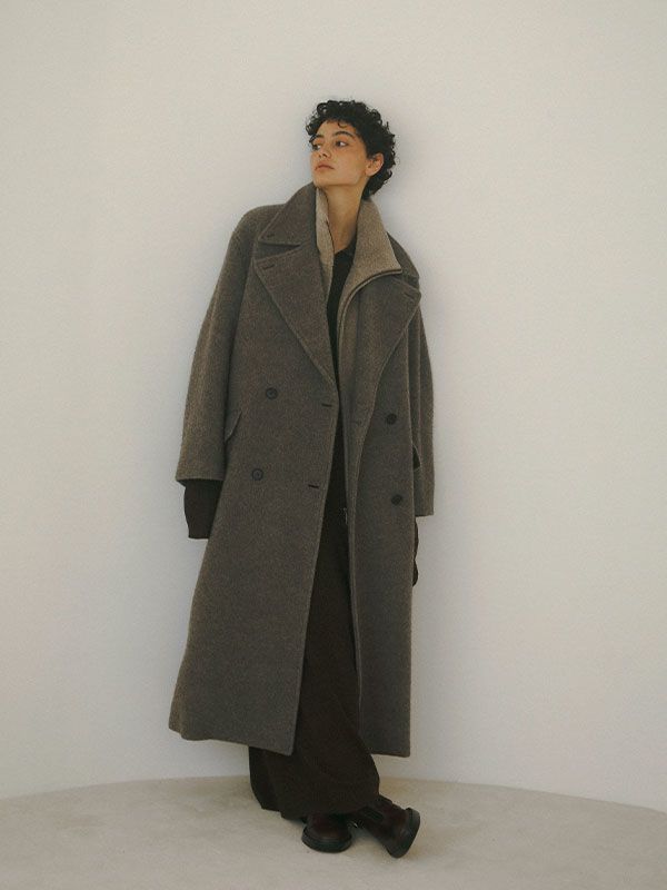 ETRE TOKYO - ダブルブレストウールコート - GREY | ADDICT WEB SHOP