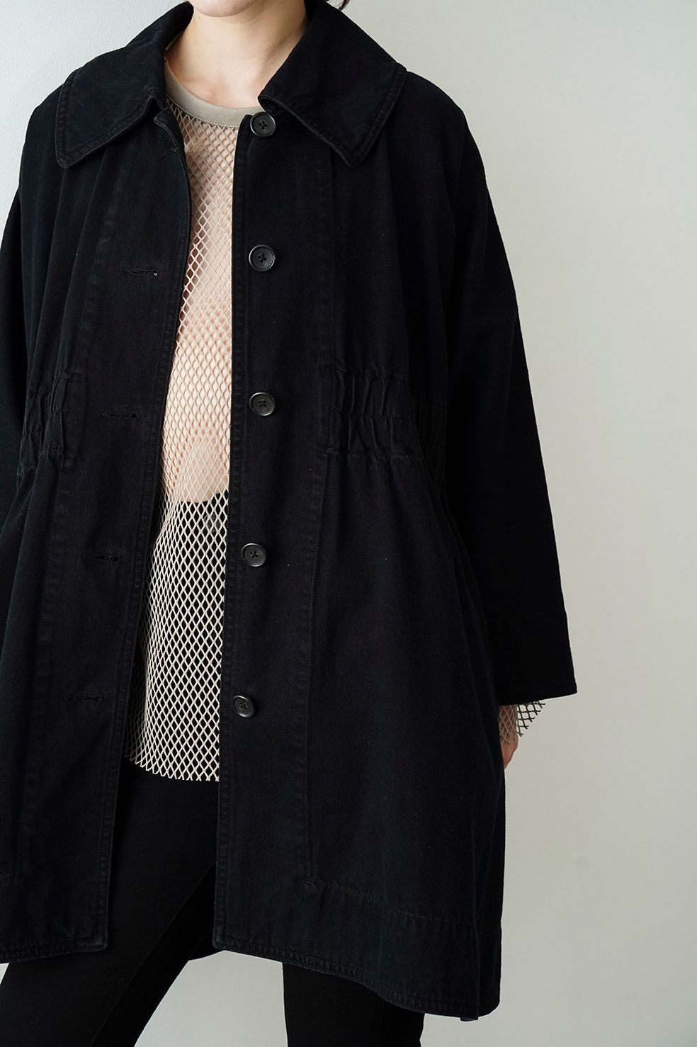 CLANE - デニム ケープ コート - DENIM CAPE COAT BLACK | ADDICT WEB SHOP