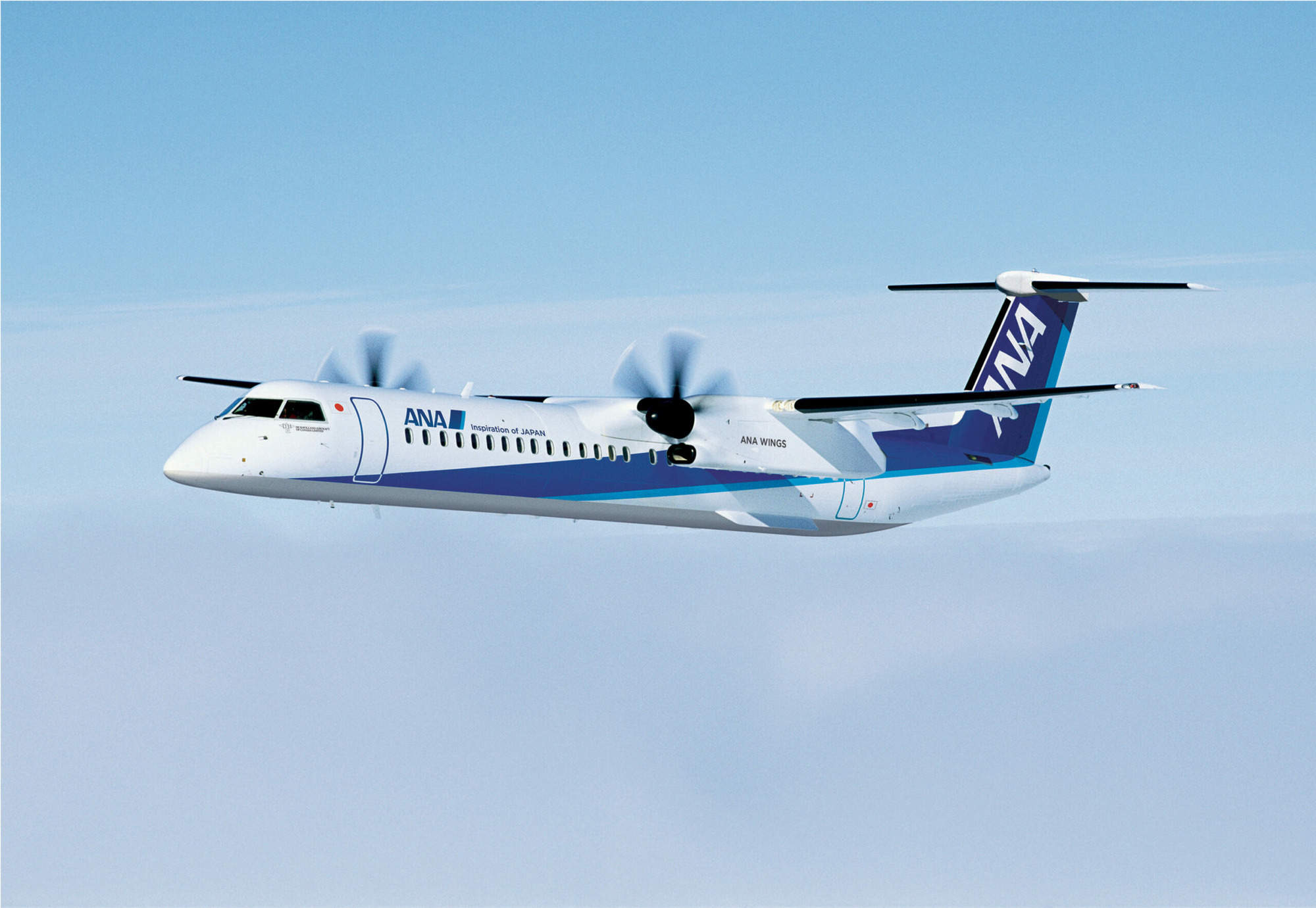 ANA DHC-8-400 モデルプレーン 1/100 エコボン ANA DHC-8-400 モデル