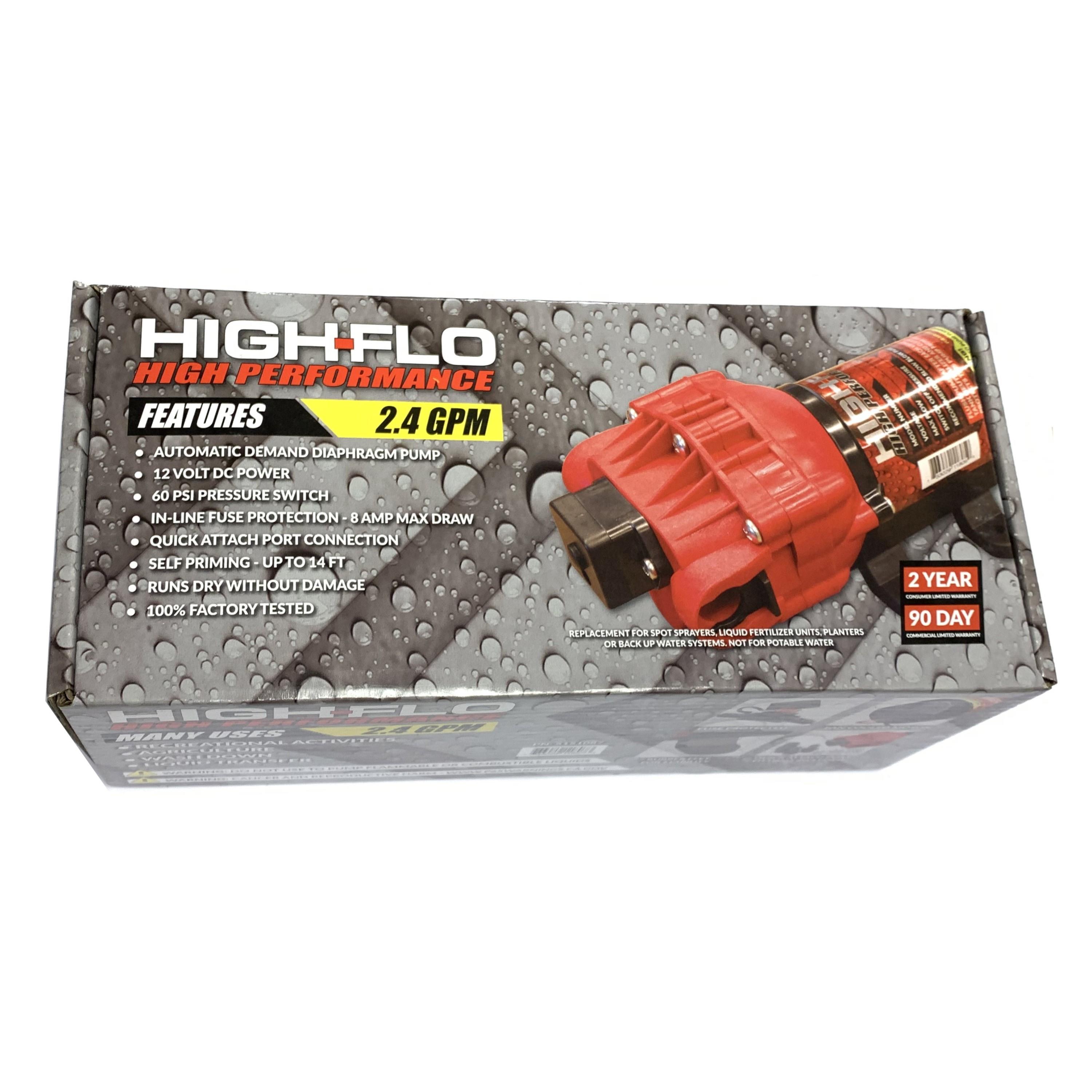 HIGH-FLO 2.4 GPM 12V PUMP BOXED