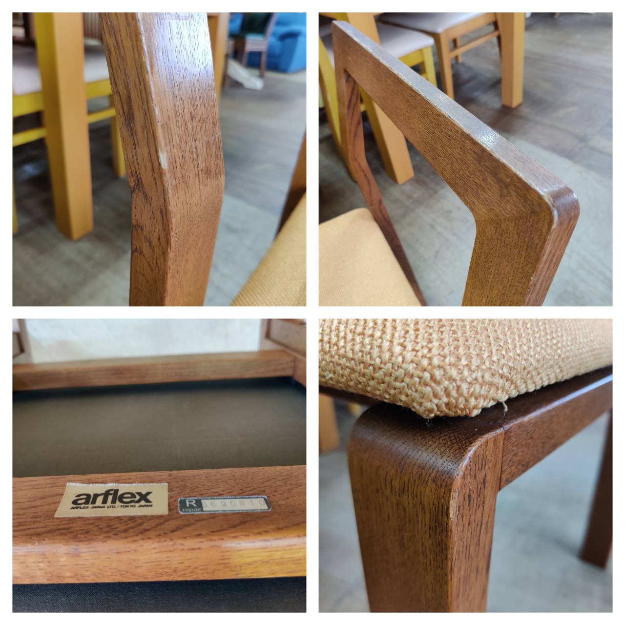 arflex アルフレックス ダイニングチェア 1脚 オレンジ BRIDGE 販売中