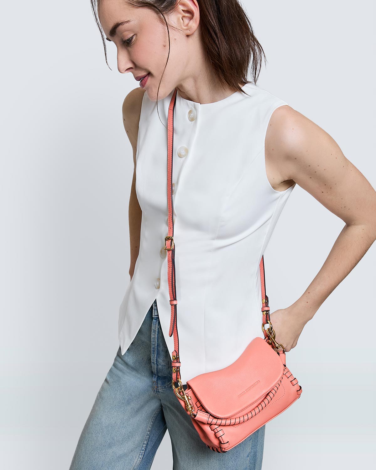Cosmic Zen Mini Crossbody Designer Leather Handbag For Women