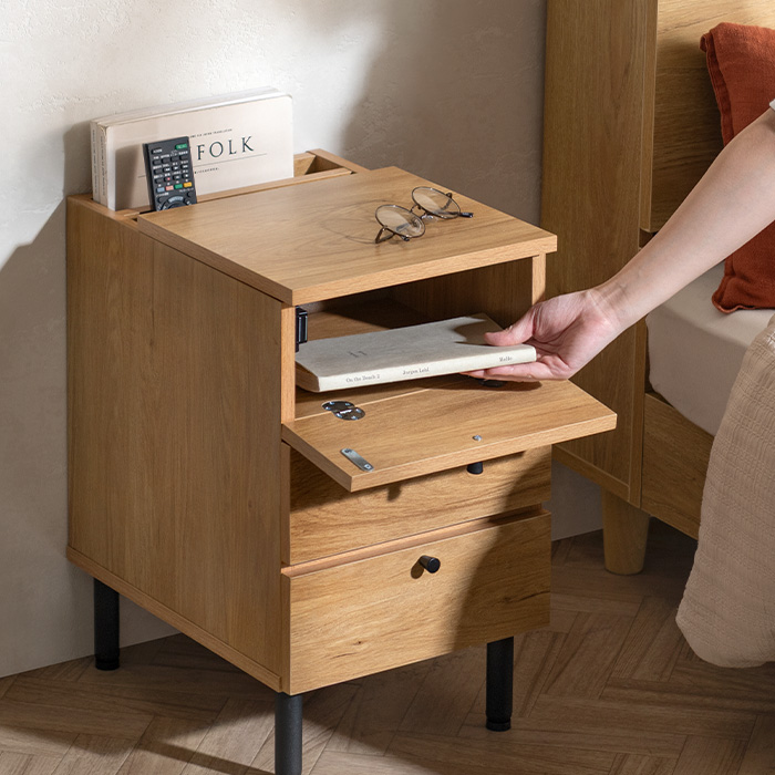 ベッドサイドチェスト ARAIN〔アライン〕 本体完成品 コンパクト 収納