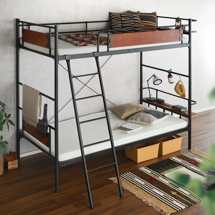 ヴィンテージデザイン2段ベッド NORMAN(ノーマン) シングル フレーム