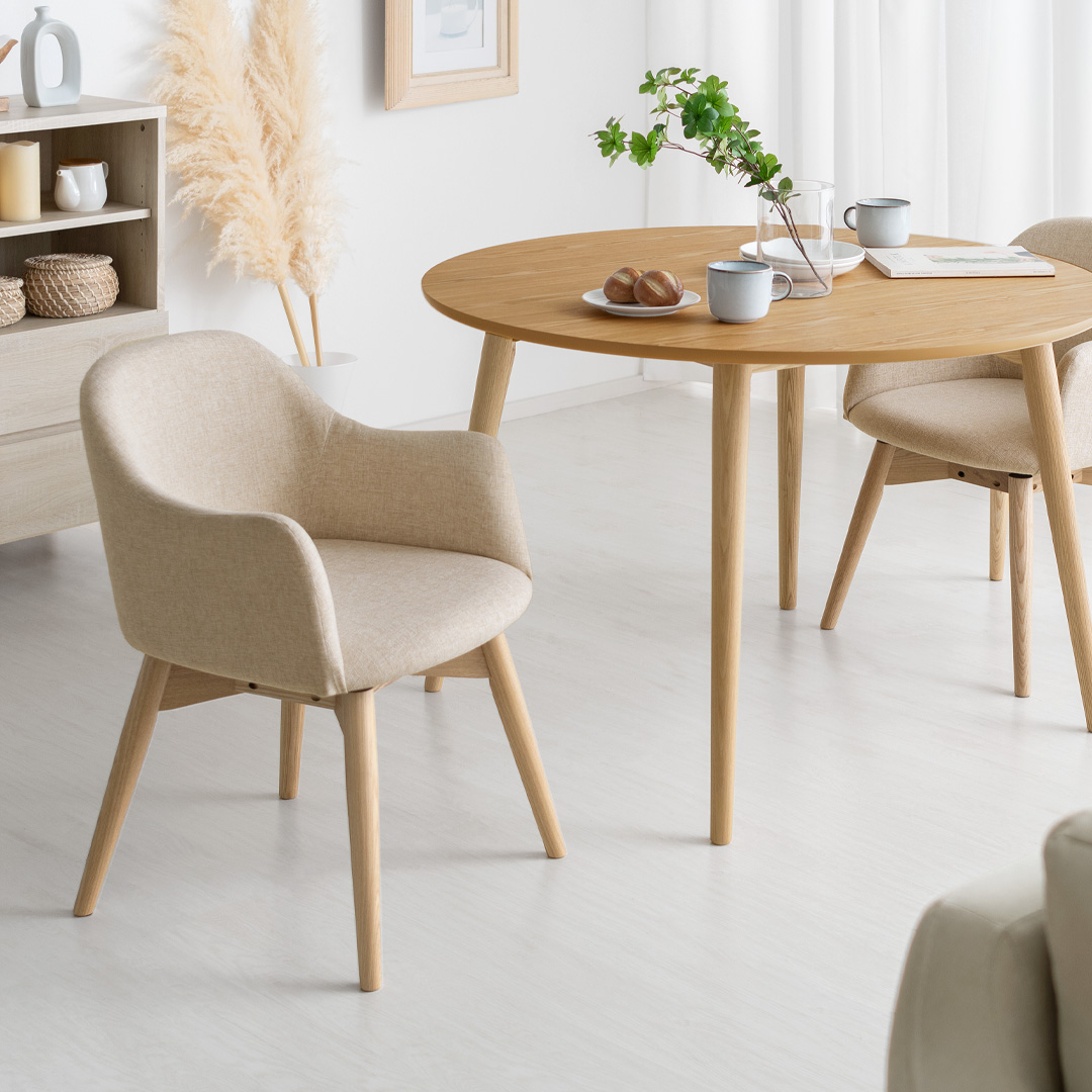 4人用 ウッドダイニング Calma(カルマ)円形テーブル単体販売 | 家具