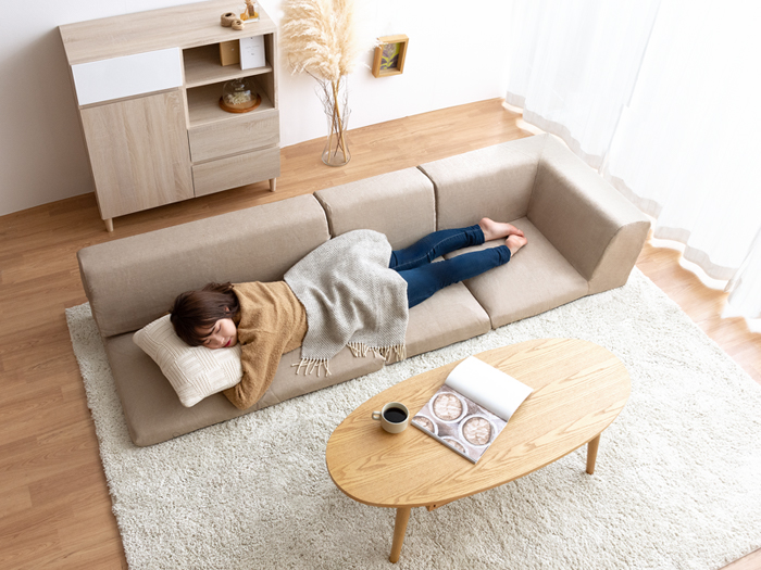 日本製リクライニングフロアソファ 起毛生地 ロータイプ Romy | 家具