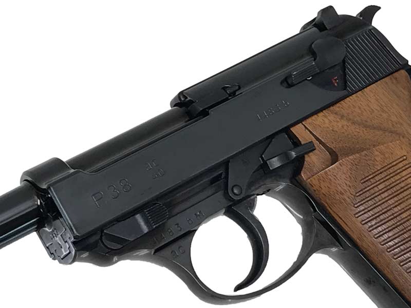 マルゼン] ワルサー P38 ABS ブラックメタル ガスブローバック 木製