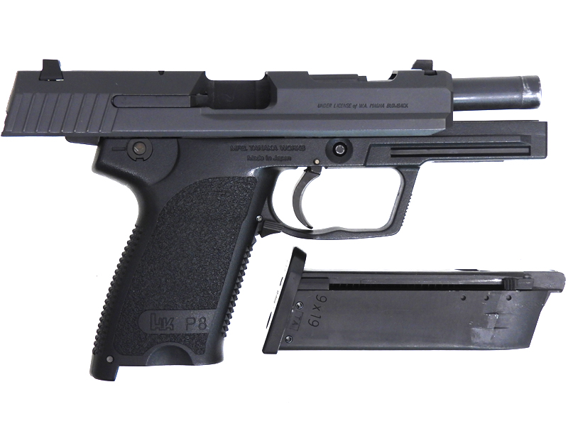 タナカワ－クス製 HW樹脂ガスガン H＆K P8 合法品 中古品