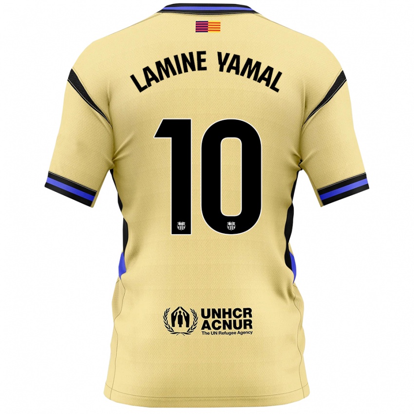 メンズラミン・ヤマル#10黄黒アウェイシャツ2025/26ジャージーユニフォーム