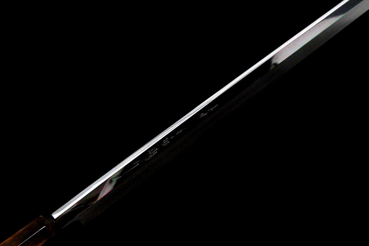 先丸蛸引包丁 尺二 本焼 平鏡面 鞘・桐箱付 λA5637-2L4 | 不動國行