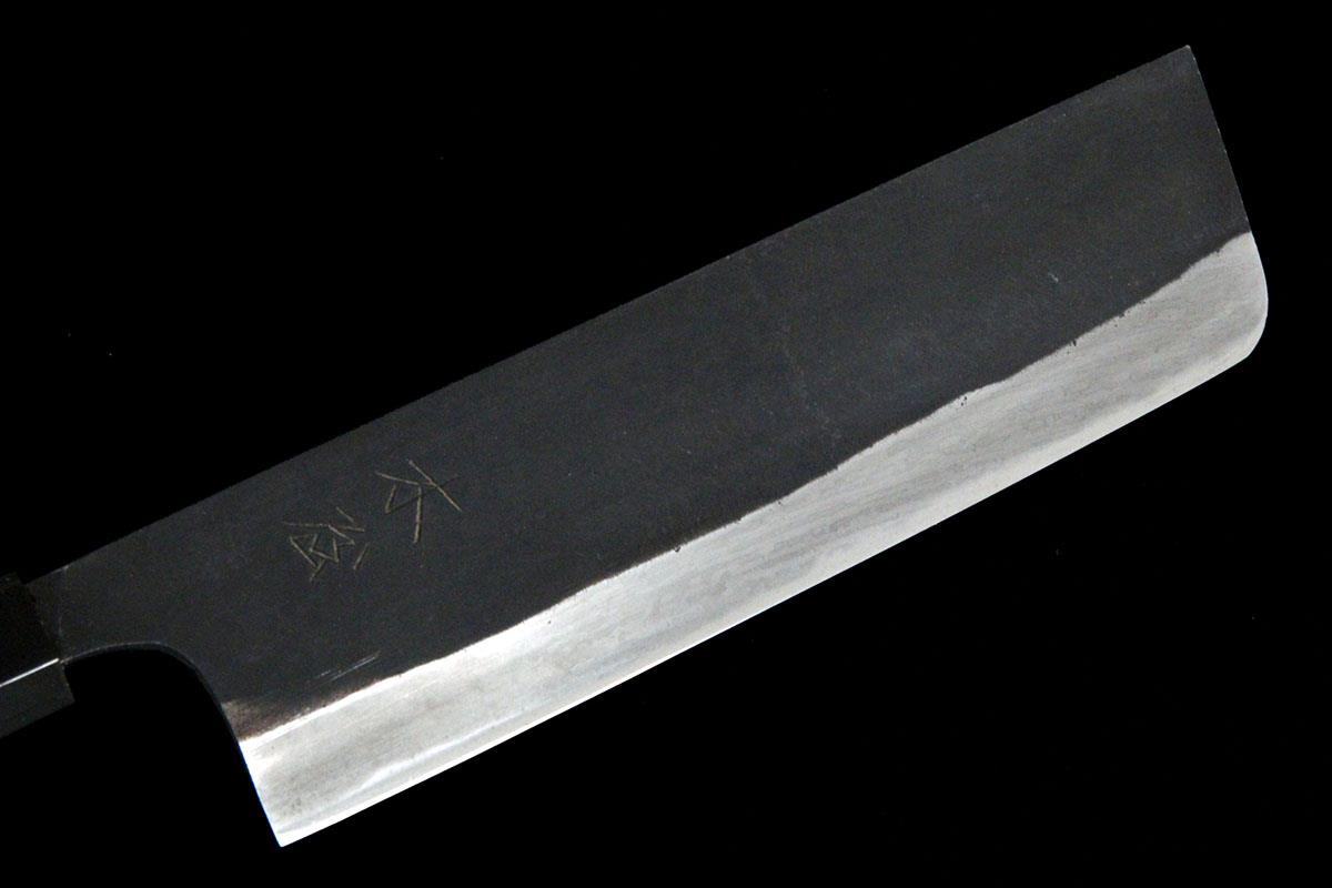 重房作 菜切包丁 五寸半 黒打 桐箱付 KN02-A7842-2L4 | 木屋 | 包丁