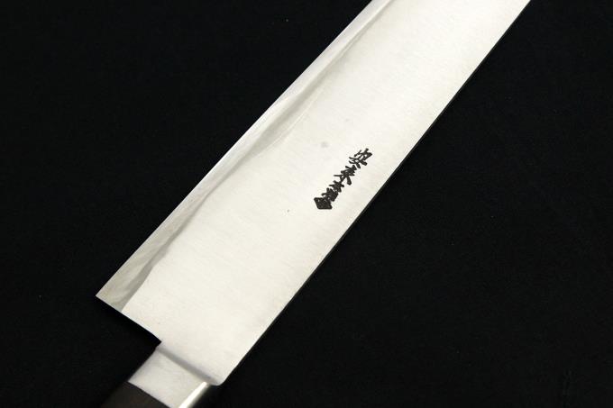 高橋刃物製作所 牛刀 洋包丁 240mm 安来鋼 本焼 ツバ付ハンドル 箱付