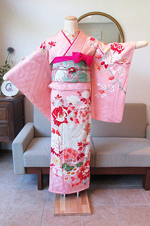 専用☆アンティーク大正ろまん☆綺麗なピンクの着物単品 専用