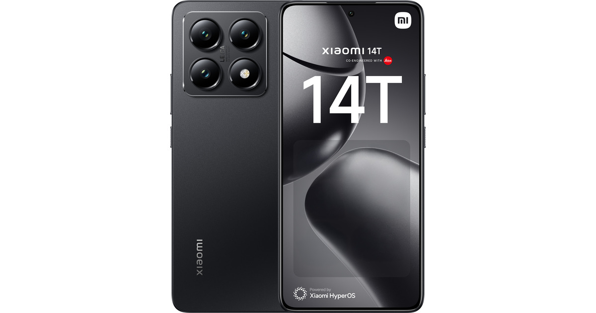 Xiaomi 14T 256GB, Handy Titan Black, 5G, 12 GB LPDDR5X