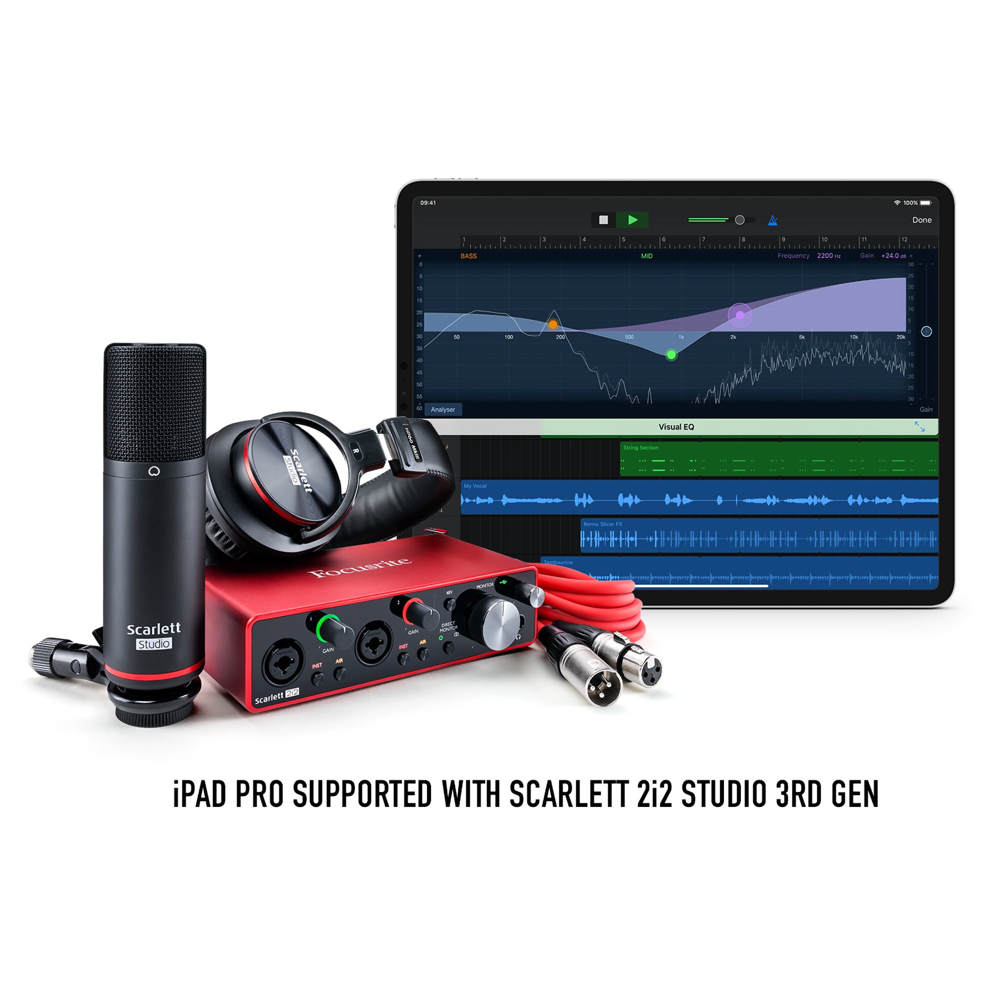 Focusrite Scarlett 2i2 Studio 3rd Gen 2-In, 2-Out USB Audio