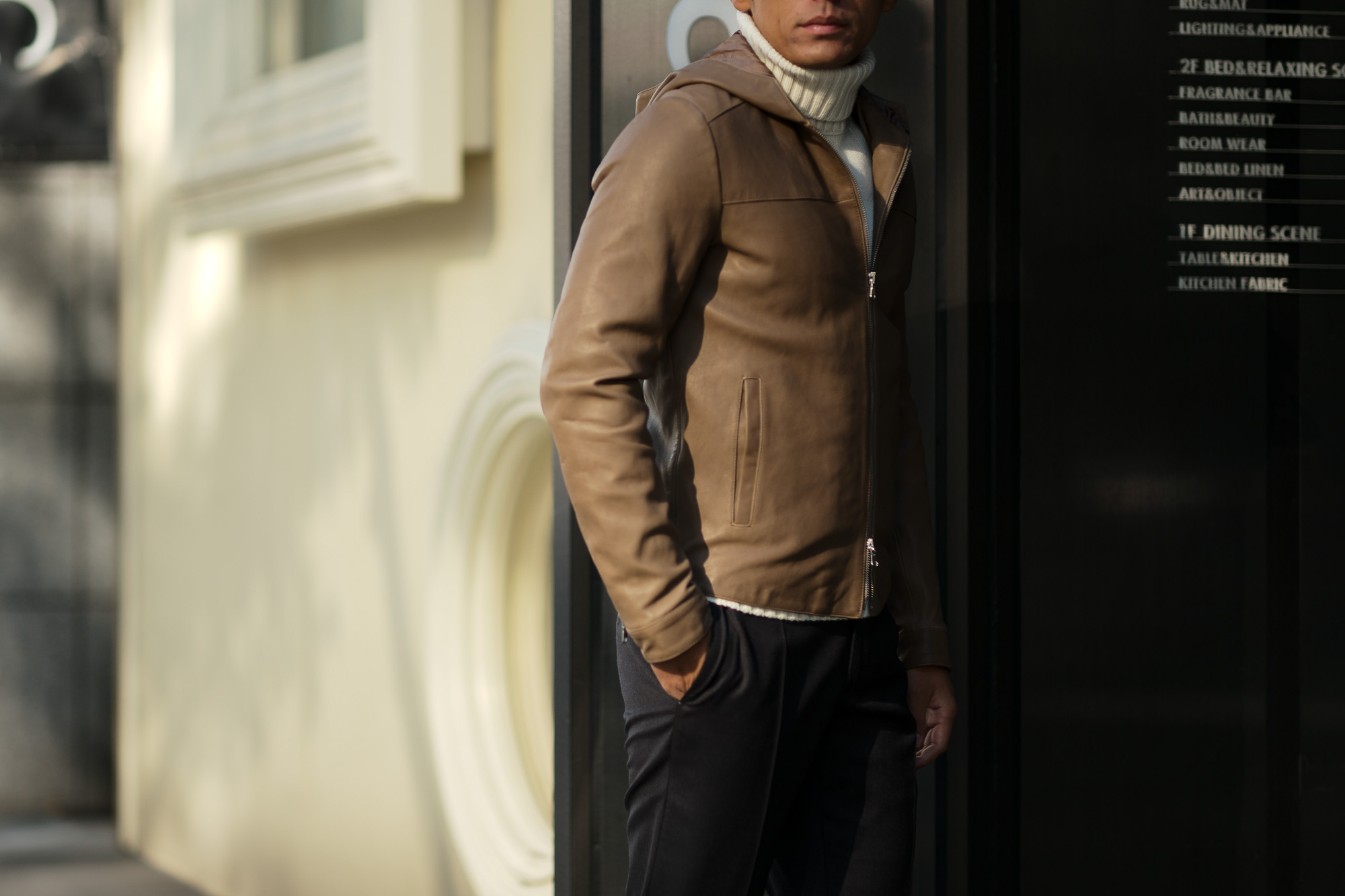 Radice (ラディーチェ) 1019NL LEATHER HOODIE JACKET (レザー