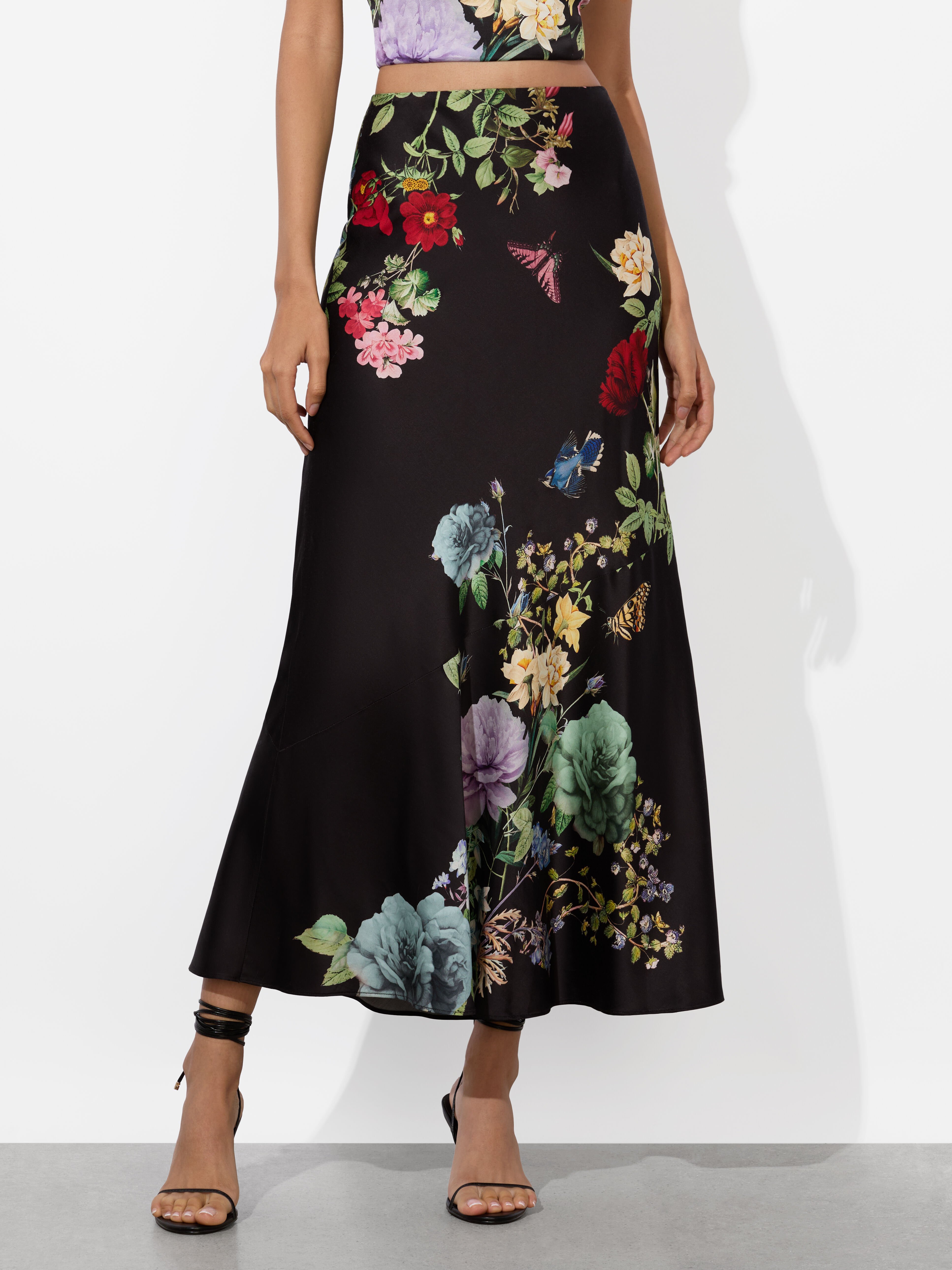 TERESE SLIP SKIRT in VENUS FLORAL | ALICE + OLIVIA
