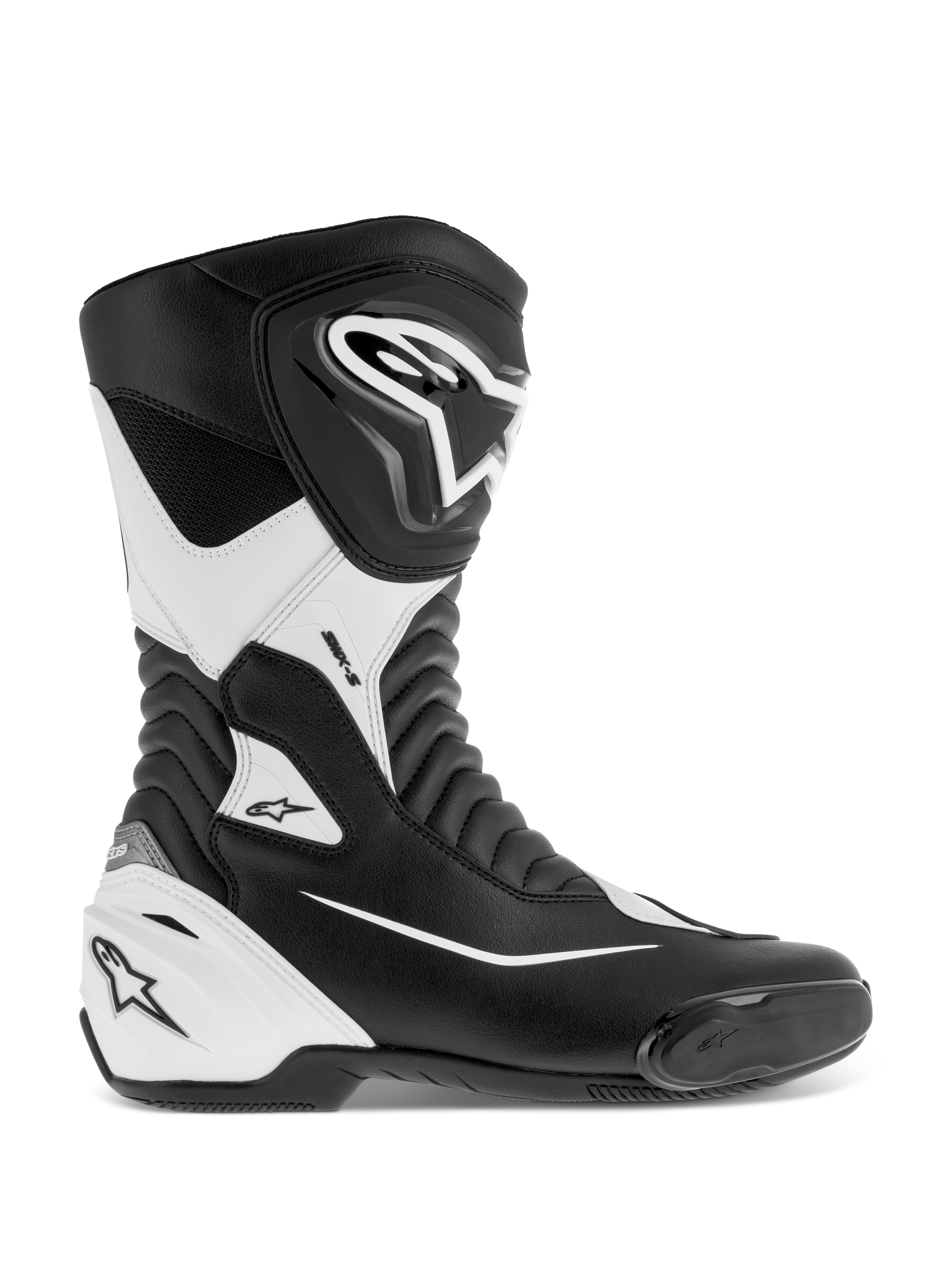 SMX S - Black White Motorcycle Boots | Alpinestars®