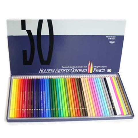 ホルベイン]色鉛筆 50色セット(紙箱) OP935 | マルニ額縁画材店
