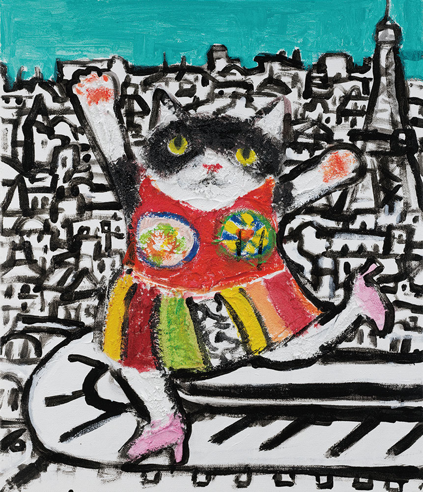 久下貴史 絵画 (版画/キャンバスジクレー) パリモードのナナ 8338