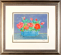 ジル・ゴリチの花の柄のリトグラフ ジル・ゴリチの花の柄のリトグラフ