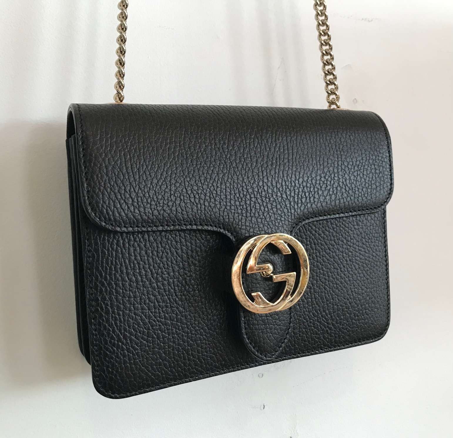 An Authentic Gucci Interlocking Beautiful Leather Handbag