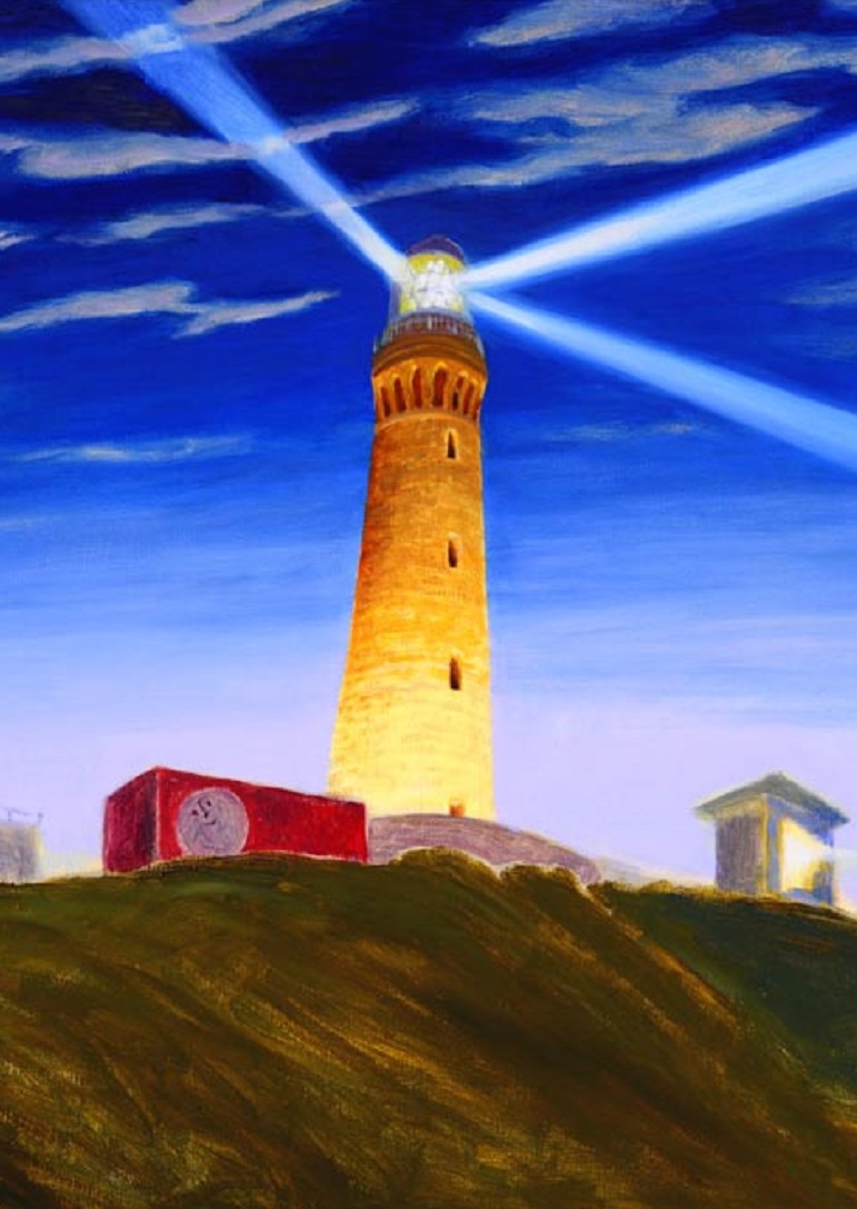 ヴィーヴィケンパイネン 水彩画 1997年 灯台 ヴィーヴィケンパイネン