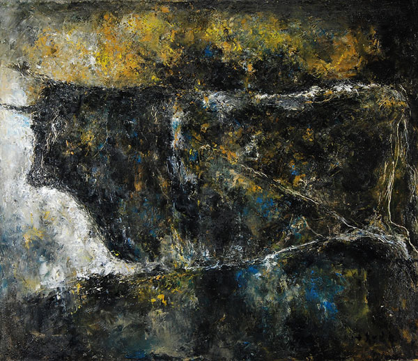 須田寿 「走る牛」 油彩 10号｜【Arts Ship】のむら画廊