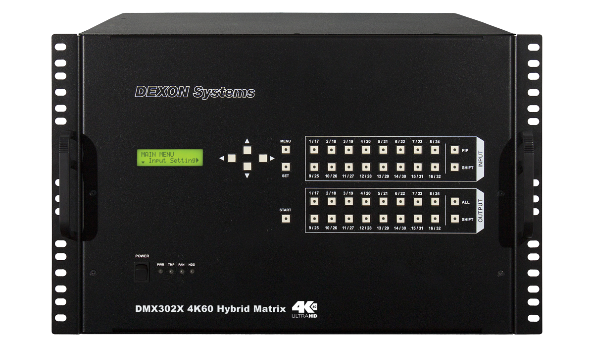 DMX300x - 4K@60対応 モジュラー型シームレスマトリクススイッチャー
