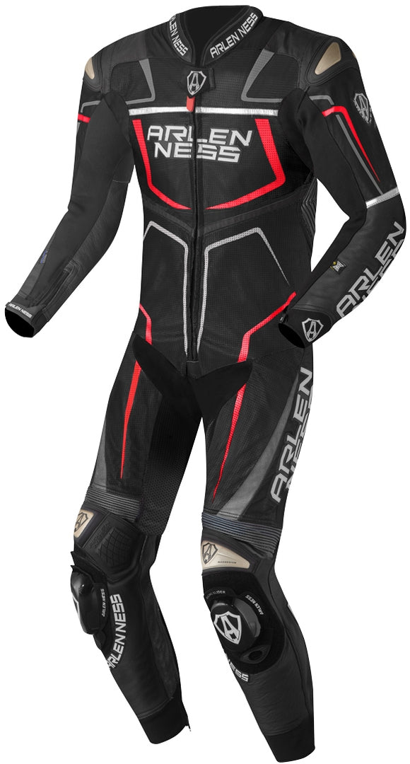 Arlen Ness Alcarras Race perforierte 1-Teiler Motorrad Lederkombi