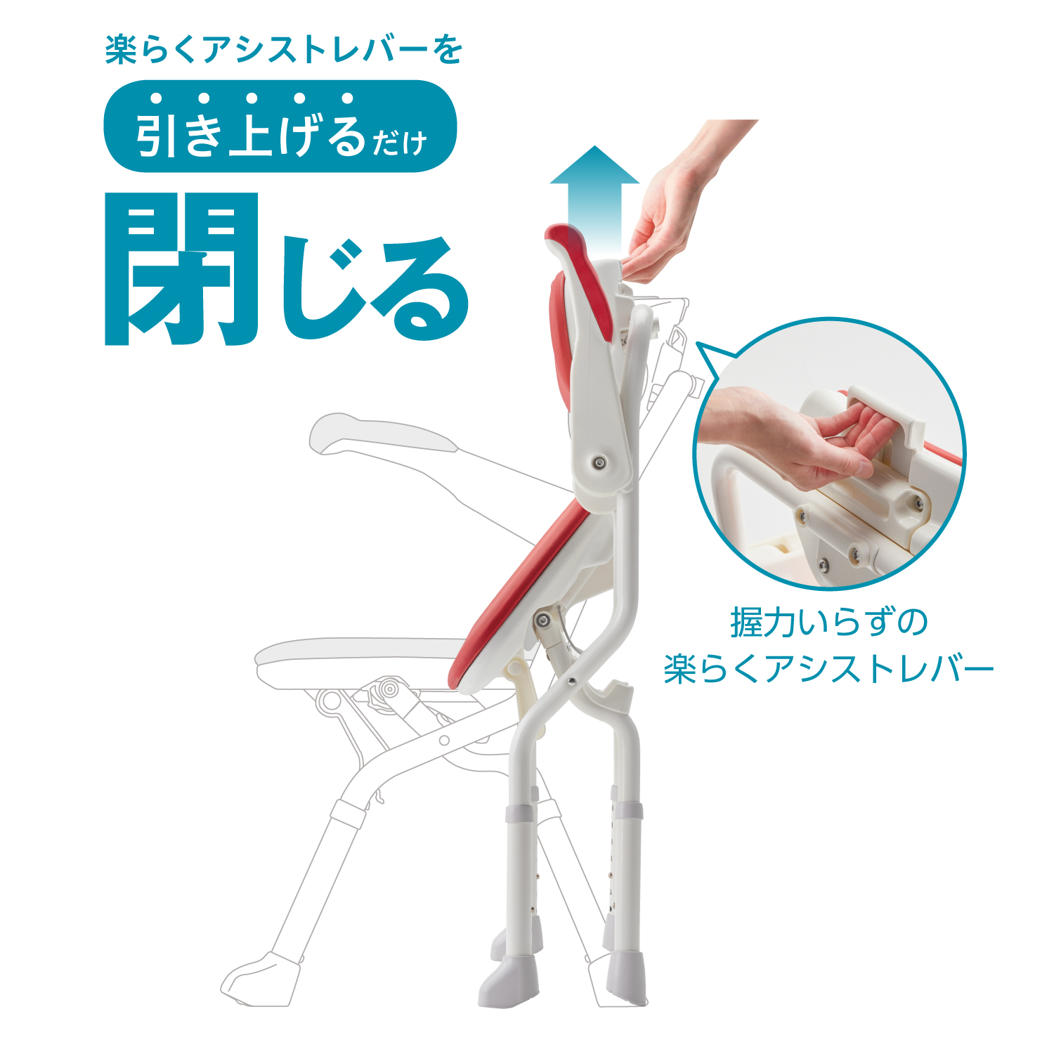 楽らく開閉シャワーベンチ U | 【安寿】の介護用品 | アロン化成
