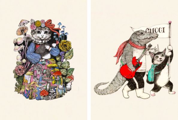 Gucci creates downloadable sketchbook featuring Japanese Artist