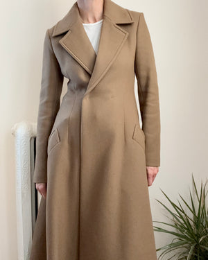 Vintage CÉLINE Fall 2014 RTW by Phoebe Philo Camel Wool Long Twill