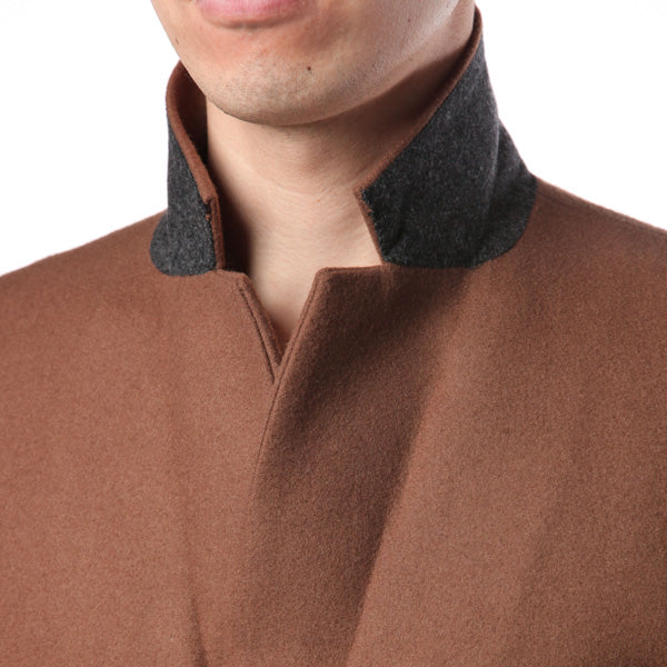 ATTACHMENT ブラウン チェスターコート ウールカシミヤ アタッチメント