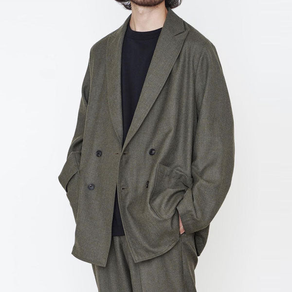 SHIRT JACKET WOOL SOFT SERGE - marka 「Area」