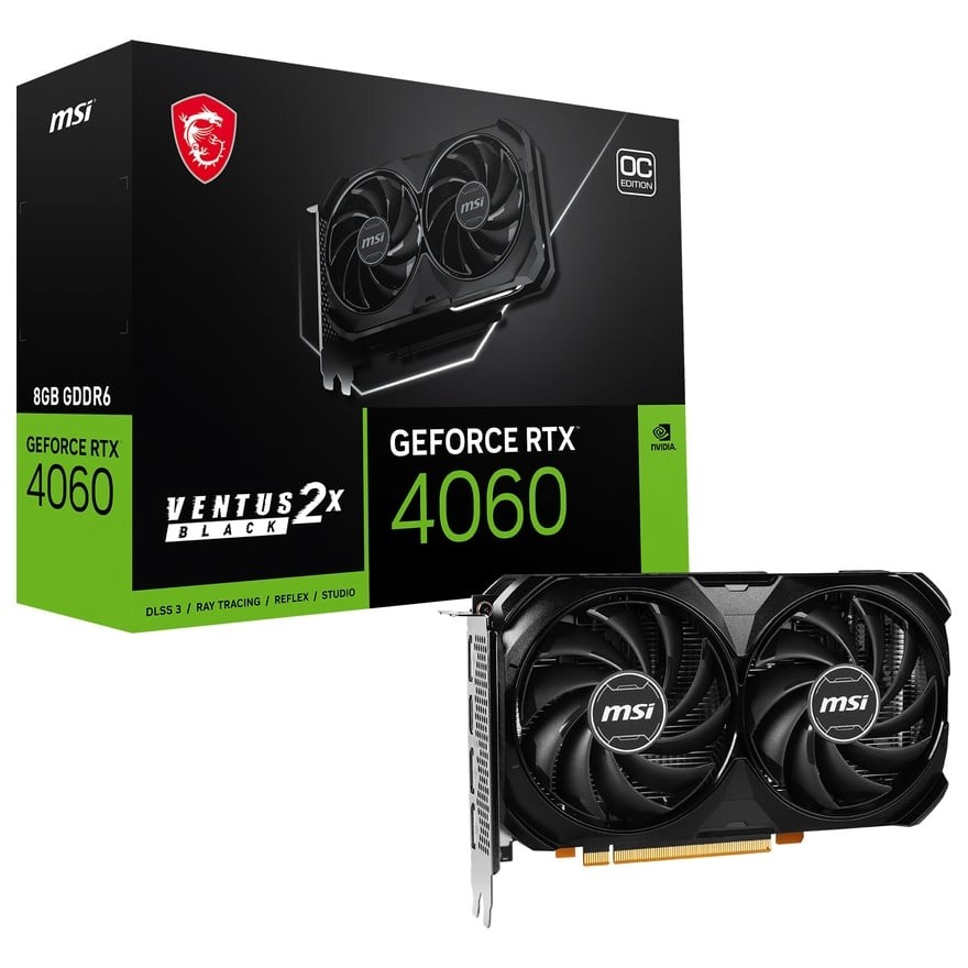 GeForce RTX 4060 VENTUS 2X BLACK 8G OC | MSI グラフィックボード