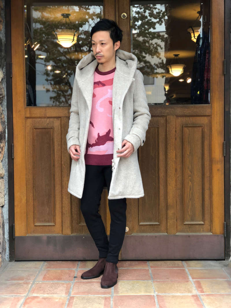 定価13.5万 AKM WRAP ROPE COAT アルパカ ラップコート S AKM WRAP