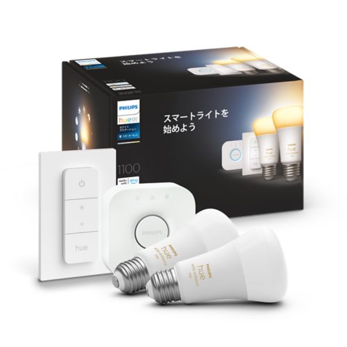 Hue スターター キット: E26 LED 電球 ホワイトグラデーション 2個 +