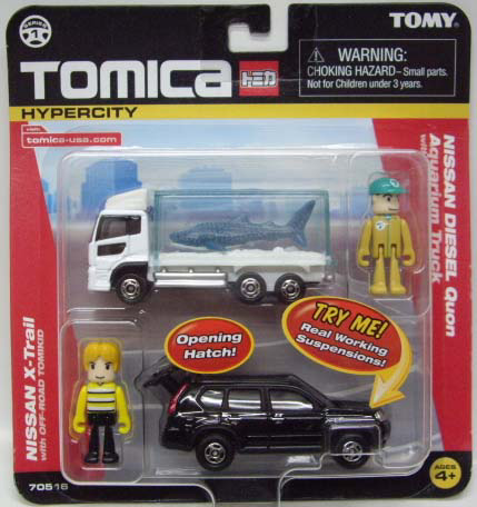 US TOMICA 2 PACK 【NISSAN DIESEL QUON AQUARIUM TRUCK / NISSAN X