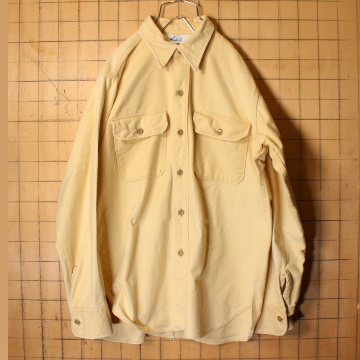 70s 80s USA製 Woolrich ウールリッチ アウトドア シャモアクロス